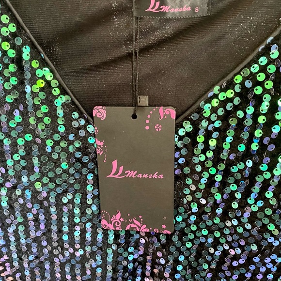 Sequin Mini Dress NWT - Picture 2 of 2